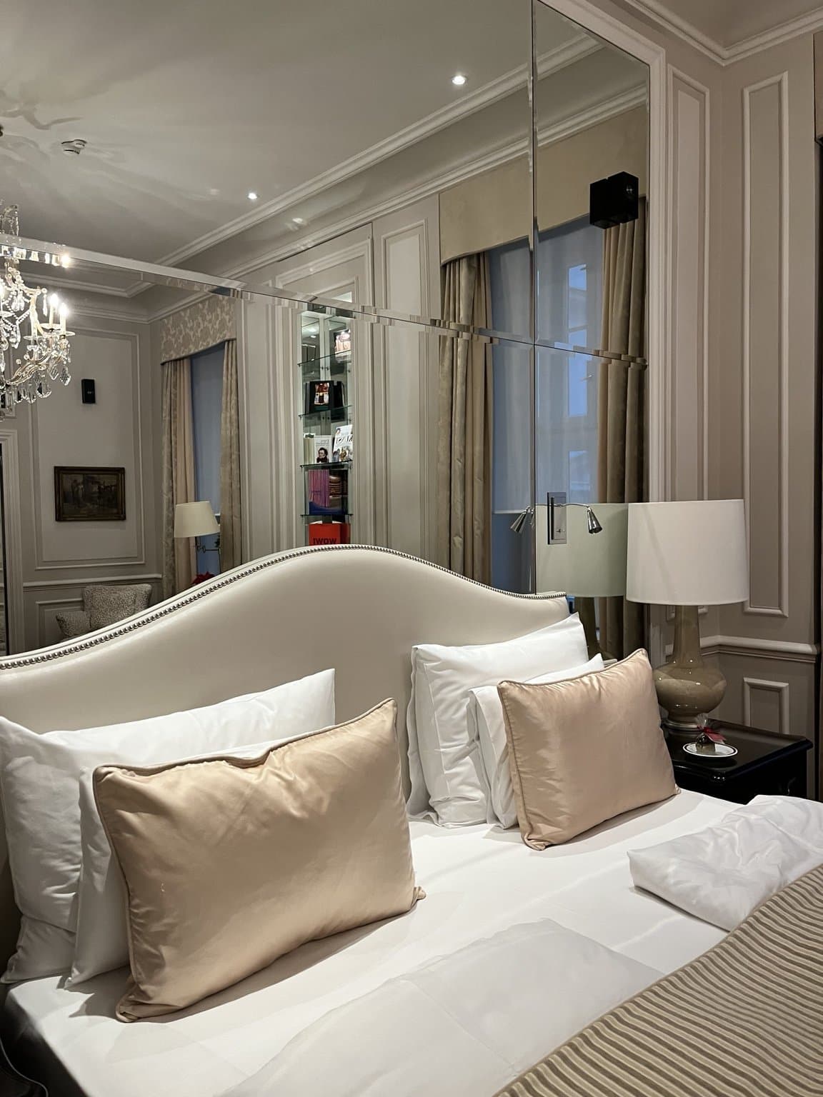 Bedroom photographed during an OperaAtlas stay at Hotel Sacher Vienna