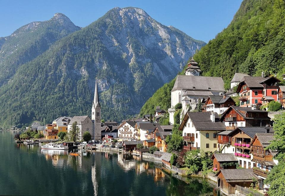 Hallstatt, one stop on the full-day journey from Vienna.
