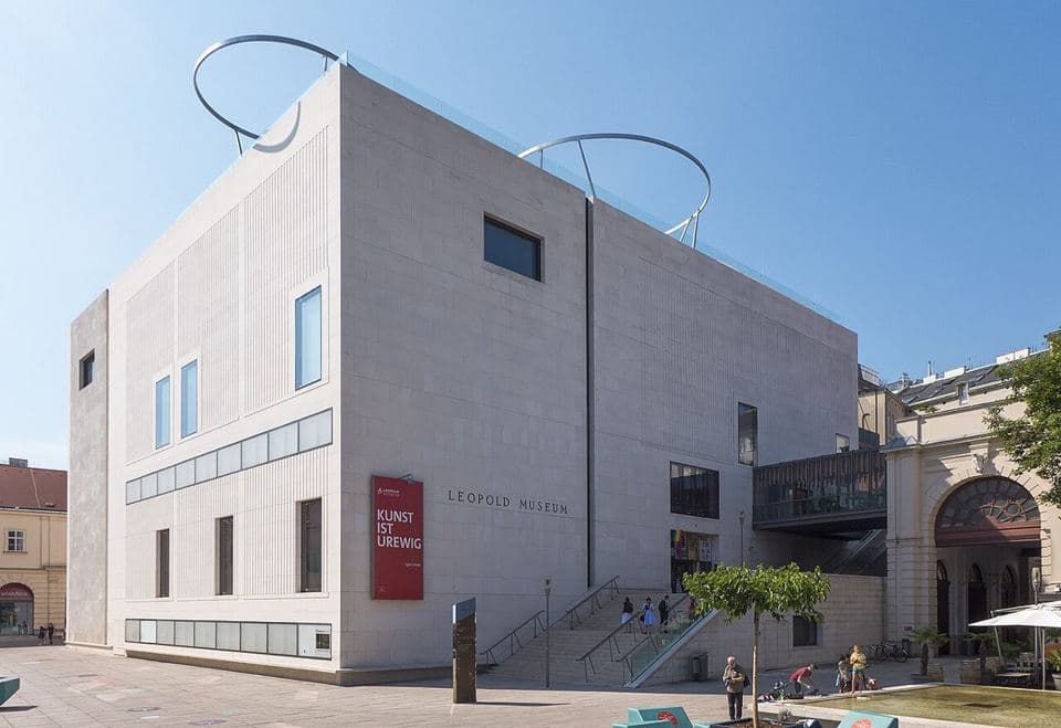 Leopold Museum exterior, MuseumsQuartier.