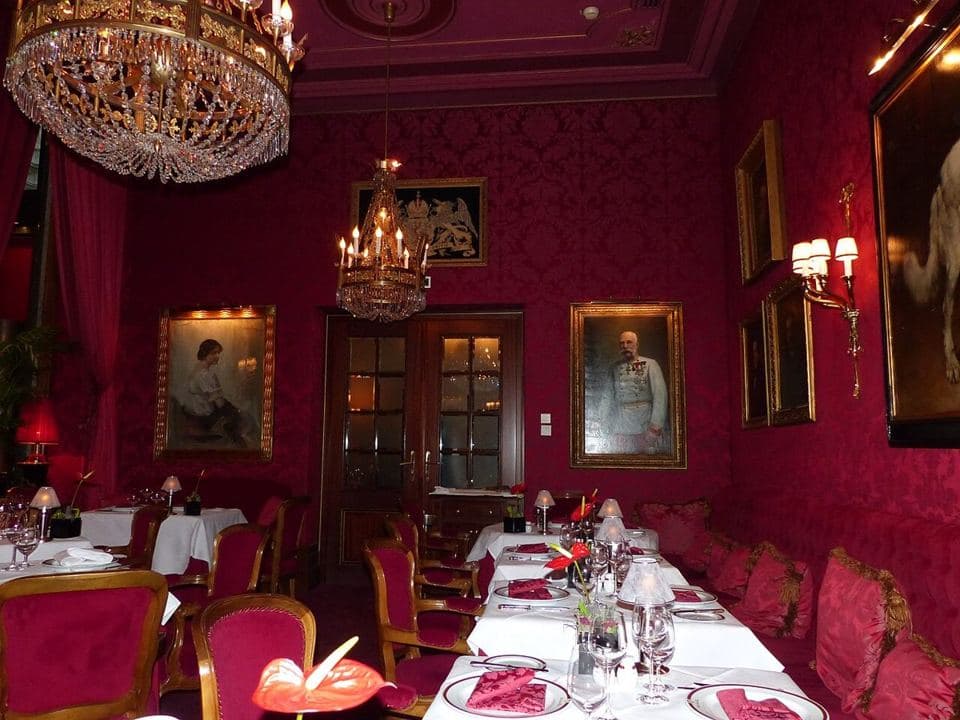 Restaurant Rote Bar at Hotel Sacher Vienna.